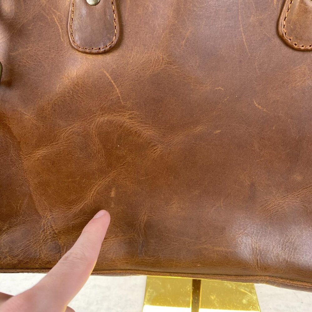 Women's Tote Genuine Excellent Brown Leather Shoulder Lady Purse Crossbody Bag - Picture 9 of 15
